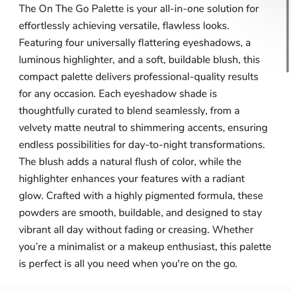 Eye Shadow On The Go Palette Doucce - New in Packaging - Picture 2 of 2